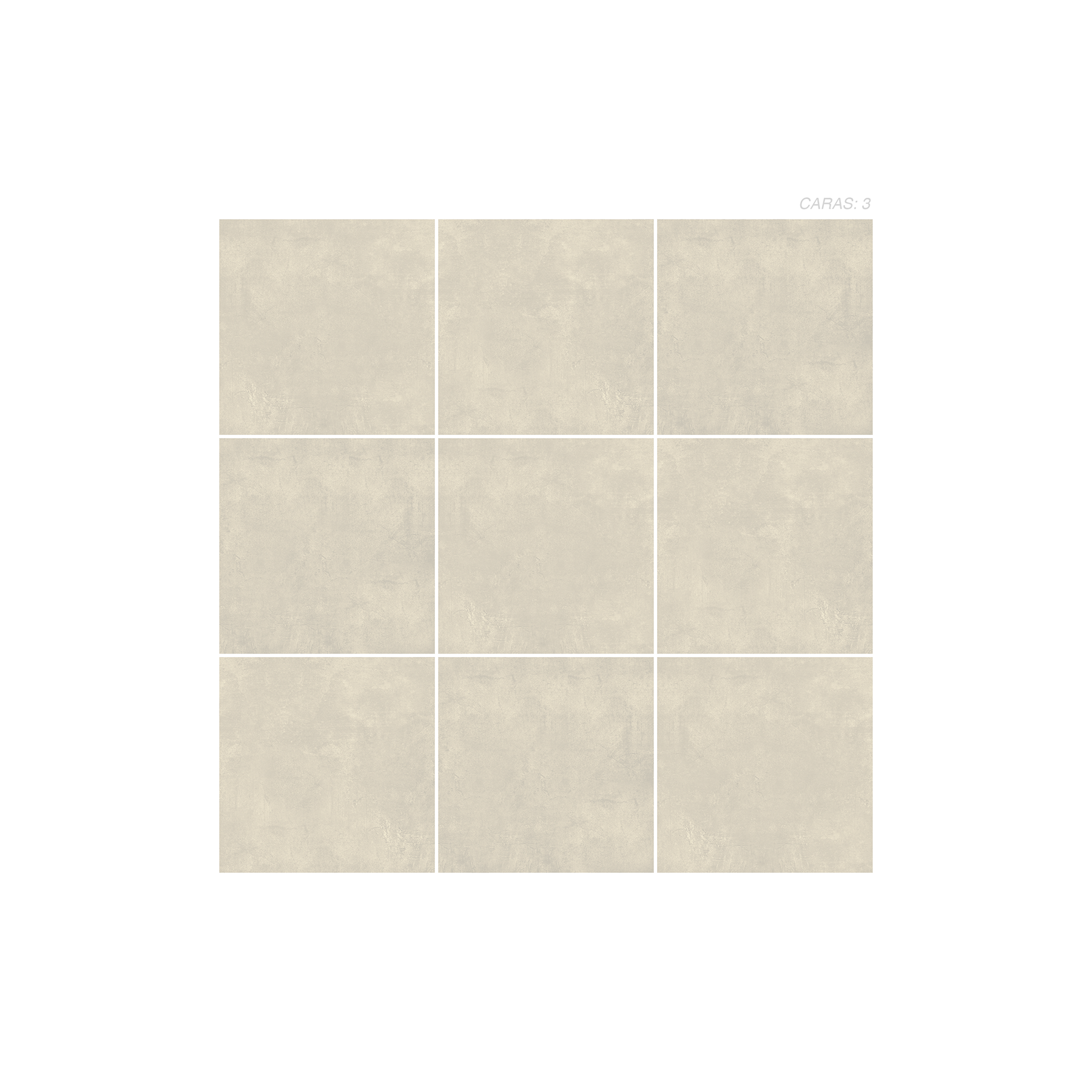Cerámico rústico Bari Beige, colección Materia 46x46, panel de 9 piezas
